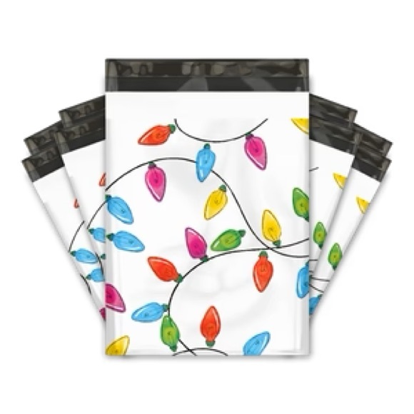🆑 Christmas Lights Poly Mailers 10x13 Pack of 25 PRICE IS FIRM - Picture 2 of 4